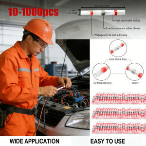 Solder Ring Terminal 1000-50pcs Mount Solder Ring Heat Shrink Intermediate Connection Terminal Heat Shrink Tube Terminal