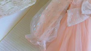 Váy công chúa bé gái 1-6 tuổi hình elsa đội vương miện đính nơ Đầm dự tiệc cho bé điệu đà đáng yêu