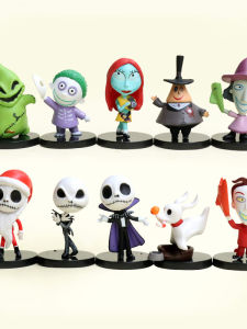 Jack Skellington ของเล่นตัวตลกสุดตื่นตา ของตกแต่งห้องในช่วงวันฮาโลวีนและวันคริสต์มาส บล็อกสายตา รูปแบบกล่องไม่รู้แน่นอน