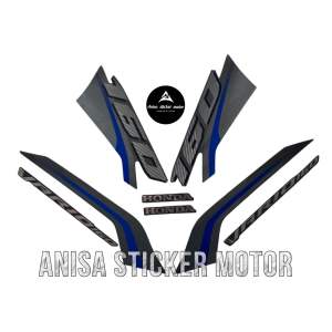 STIKER STRIPING LIS LES BODY HONDA VARIO 160 NEW 2022 HITAM