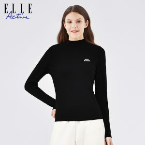 ELLE Active | Outdoor Sporty Casual Long Sleeve T-Shirt Slim Fit For Layering Red