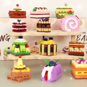 Food Dessert Building Block Model Delicious Cake Building Block Set Kid Adult Gift DIY Toys