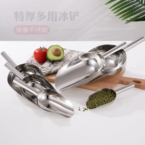 Stainless Steel Food Scoop 9/10/11 Inch Candy Coffee Beans Scoop Kitchen Gadgets For Bar Party