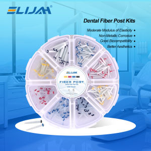 ELIJAH 200Pcs/Box Dental Fiber Post Drills Screw/Straight Post Quartz Glass Thread Pile Kit Root Canal Restorative Materials