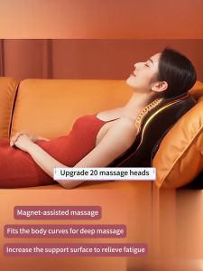 ALLTOU 3 gears Back Massager Electric Massager for Back Neck Massager Vibration/magnet/hot compress/inflatable Shoulder Cervical Spine Waist Massager