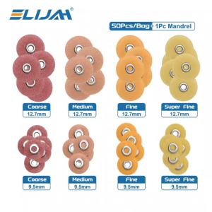 ELIJAH 50Pcs/Box Dental Finishing and Polishing Discs Holding Rod Soflex Flexi Disc RA Shank Teeth Whiteing Material Dental Tool