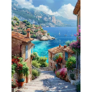 Seaside Town Jigsaw Puzzle 500/1000/1200/2000PCS Paper Puzzle Street Landscape Relaxing Game Home Decor Gift