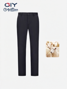 GYgoldlion | Wool Blend Stretch Casual Pants for Men Autumn Winter Slimming