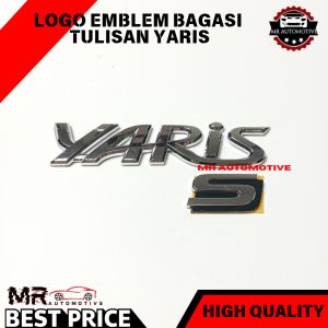 Logo Emblem Bagasi Tulisan Yaris Type S Original ( 2 pcs )