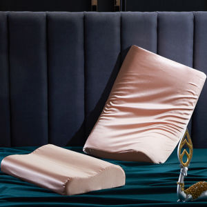 Pure Color Silk Latex Pillowcase Memory Pillow Core Cover for Adults 40x60cm And Children 30x50cm Bedding Accessories