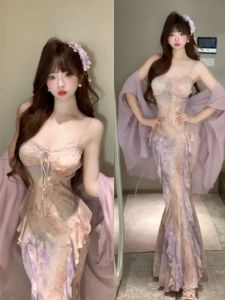 CHANGTONG | Retro Unique Maxi Dress Set 2PC