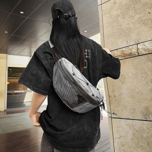 Water-Resistant Streetwear Crossbody Bag for Boys Riding Tool Bag Multi-Functional Waist Bag Personalized Single Shoulder Bag