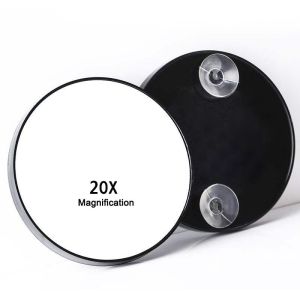 Bộ Gương Phóng Đại 10x/20x/30x Có Cốc Hút Để Nhổ Lông Mày Chính Xác Loại Bỏ Mụn Đầu Đen Và Điều Trị Mụn Trứng Cá