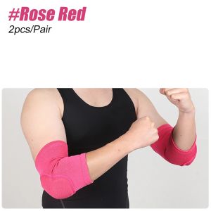 1Pair Elastic Elbow Pads Thickened Sponge Elbow Knee Protectors Guard Basketball Volleyball Sport Arm Sleeve Pad Adults Teens