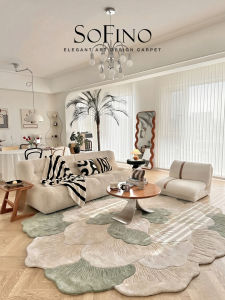 SoFINO | French Luxury Handmade Wool Irregular Design Flower Carpet