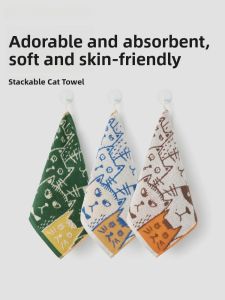 Sanli Hand Towel Hanging Childrens Square Towel Pure Cotton Soft Kids Towel Small Tower Cotton Face Towel