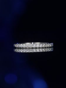 LOVETIA Cincin Asli Moissanite Perak 925 untuk Wanita Sertifikat GRA XJZ042