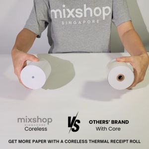 mixshop Coreless Thermal Paper Roll &Thermal Receipt Roll/Nets/Credit Card/POS/Grab /Foodpanda/Deliveroo [SG READY STOCK]