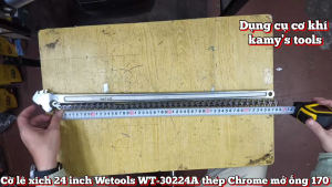 Cờ lê xích 24 inch Wetools WT-30224A thép Chrome mở ống 170
