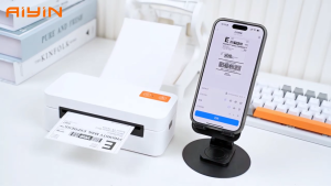 AiYin E40 เครื่องพิพ์ฉลากสินค้า บาโค้ด เครื่องปริ้นความร้อนแบบบลูทูธ label printer รับประกัน ออกใบเสร็จได้