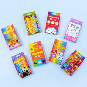 English Flash Cards for Kids with Numbers Colors & Words Educational Cognitive Teaching Aid Toy