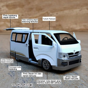 Skala 1:32 Toyota Hiace: Model Mobil Paduan & Miniatur Diecast