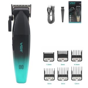 VGR | Professional Hair Clipper Full Metal 9000 RPM USB Interface Wireless Electric Mens Barber Machine VGR V-003