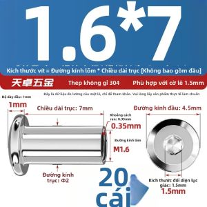 TIANZHUOJINSHU | Đai Ốc Lục Giác Trong Đầu Phẳng Inox 304