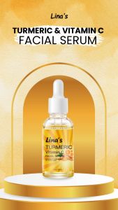 LINA’S Turmeric & Vitamin C Serum (30ml) – Brightening Anti-Aging & Even Skin Tone