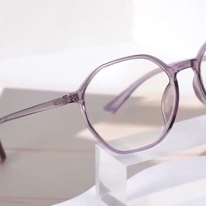Kacamata Anti Radiasi Wanita & Pria Desain Frame Terbaru Bentuk Segi Enam Aksesoris Fashion Perempuan