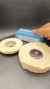 เคเจไขปลาขัดเงาสีฟ้าขัดละเอียด280g+ล้อขนแกะ3นิ้ว+ล้อผ้าด้ายดิบ4นิ้ว ขัดเงาอลูมิเนียมล้อแมกอาวุธห้องเครื่องอลูมิเนียมท่อไอเสียสเตนเลส