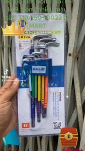 Bộ lục giác bông mai có lỗ 9 món ( nhiều màu sắc) T10-T50 F0023 C-MART