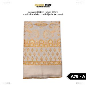 Sorban Kashmiri Impor Kashmir India Motif Jacquard Elegan
