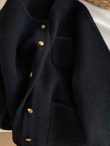 YEBO | Oversized High-end Single-row Gold Buttons Casual Jacket