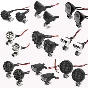 RC Car Round Roof LED Headlights Spotlight with Bracket for 1/10 Crawler Traxxas TRX4 TRX6 Axial SCX10 III YK4082 Tamiya CC01