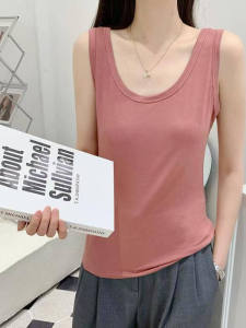 Áo Ba Lỗ Modal Mùa Hè Cho Nữ Cỡ Lớn Màu Trơn Phong Cách Hàn Quốc Ôm Vừa Vặn Mặc Trong Và Ngoài Chống Ánh Sáng Đơn Giản Không Tay Mỏng