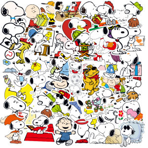 Cute Snoopy Cartoon Waterproof Stickers 100 Sheets