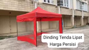 Dinding Tenda Lipat Bahan Mika Transparan Size 2x2 2x3 3x3 1.5x1.5 Harga Murah Ready Stok
