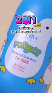 Sữa Tắm Gội Hữu Cơ Dịu Nhẹ Cho Bé Penguin 400ml dành cho mọi loại da dưỡng ẩm làm mềm mịn không cồn chăm sóc toàn diện da trẻ nhỏ.
