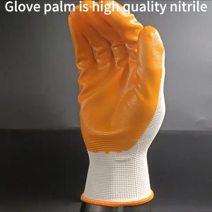 SARUNG TANGAN POLYESTER LAPIS NITRIL KAOS TANGAN KERJA LAPIS KARET SAVETY GLOVES NYLON PU