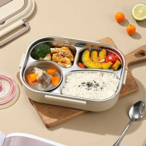 Stainless Steel Insulated Lunch Box with Partition Sealing and Portability