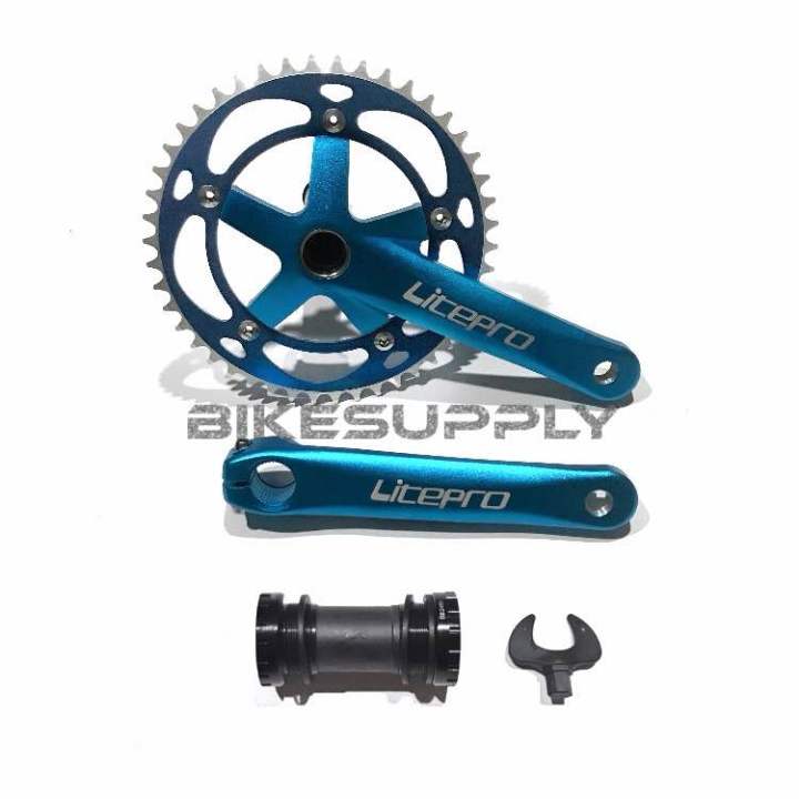 Crank Set Crank Hollowtech Single Crankset Sepeda Fixie BMX