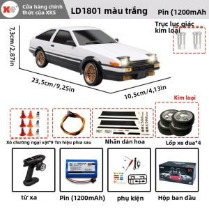 Xe Điều Khiển Từ Xa AE86 AWD Tỷ Lệ 1:18 Với Con Quay Hồi Chuyển Điều Khiển 2.4G Đồ Chơi Đua Drift Dành Cho Bé Trai Thân Xe Bằng Nhựa Kim Loại Sẵn Sàng Chạy Quà Tặng