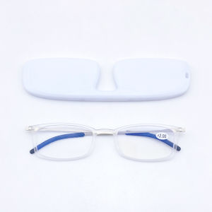 May Flower High Quality Light Anti-Blue Ray Reading Glasses TR90 Thin Portable Presbyopia Spectacles Glasses Men With Case +3.5