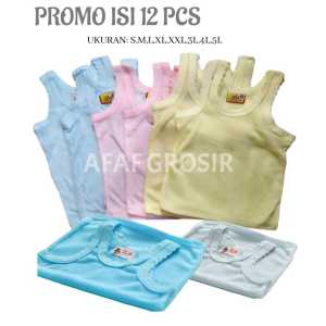 PAKET 12 PCS kaos dalam singlet KIKI polos anak laki dan perempuan umur 0 sampai 8 thn Lusinan MURAH