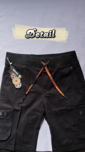 Celana Cargo Pendek Hitam Size Standar 28 sampai 33