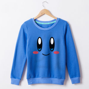 Pink Spring Edition Star Kirby Hoodie Childrens Clothing Cotton Material Cartoon Pattern Girls Spring Fashion Kids Outfits