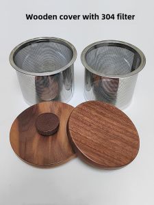 Wooden Tea Pot Lid Glass Cup Lid Zen Style Water Cup Lid Tea Set Accessories Walnut Wood Tea Pot Lid Handmade Home Use
