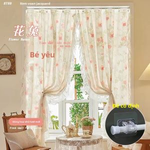 YANXI | Rèm Cửa Phòng Ngủ Hai Lớp Voan Không Khoan