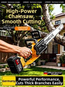LONGKE | High-speed Brushless Portable Power Chain Saw